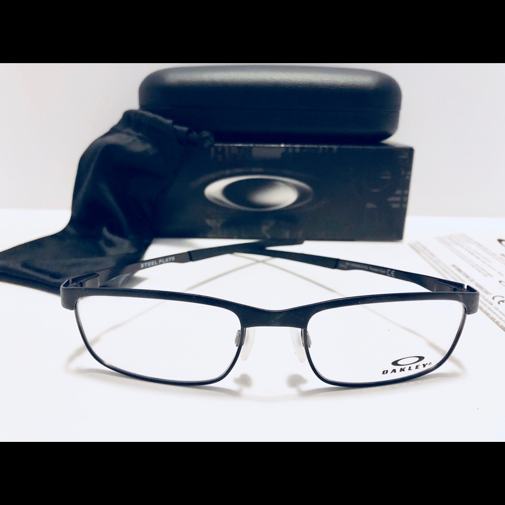 Oakley Eyeglasses STEEL PLATE Powder Coal Metal 54